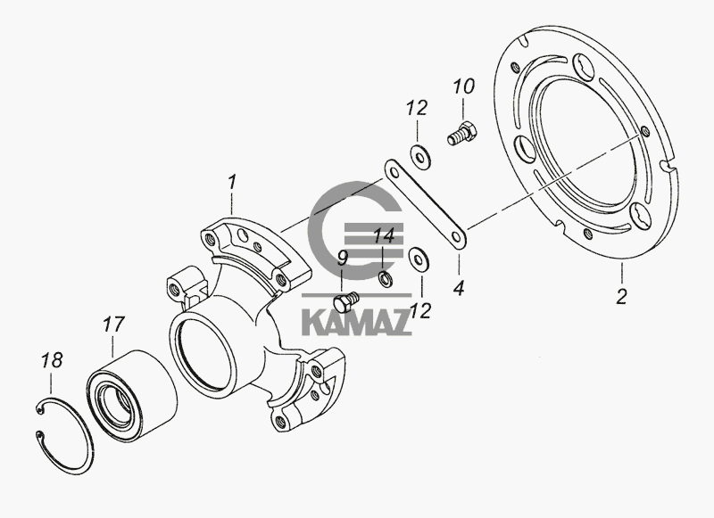 Ступица вентилятора камаз